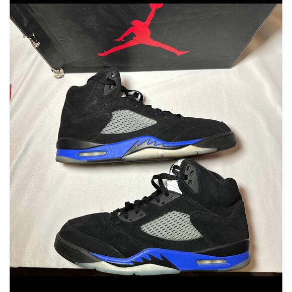 Size 14 - Nike Air Jordan 5 Retro Racer Blue Men's Shoes - Picture 2 of 10